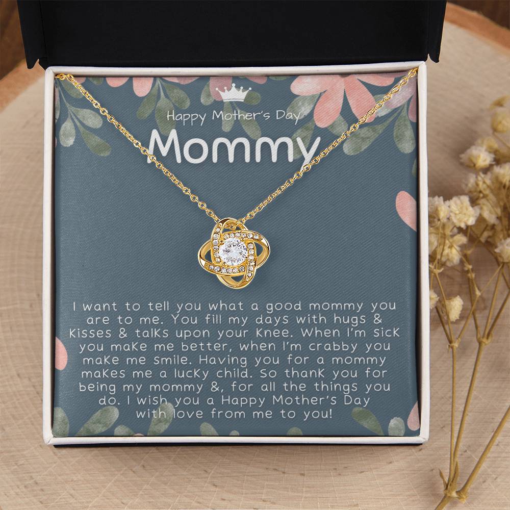 Mothers Day Gifts From Baby 1St Time Mothers Day Gift Mothers Day Necklace Gifts First Time Mom Mothers Day Gift From Baby - Love Knot Necklace
