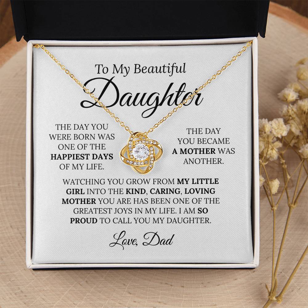 Heartfelt Mother's Day Gift For Daughter v2 Love Knot Necklace