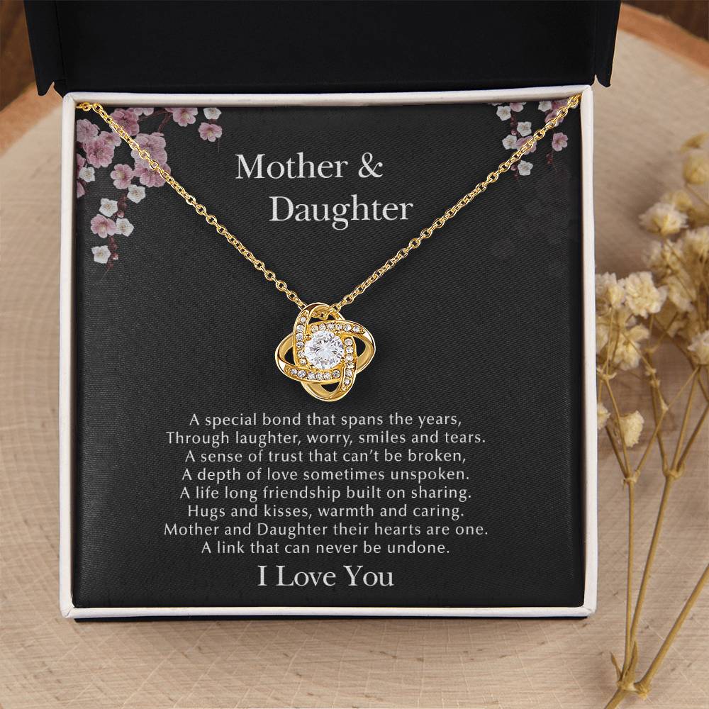 Mother & Daughte Love Knot Necklace