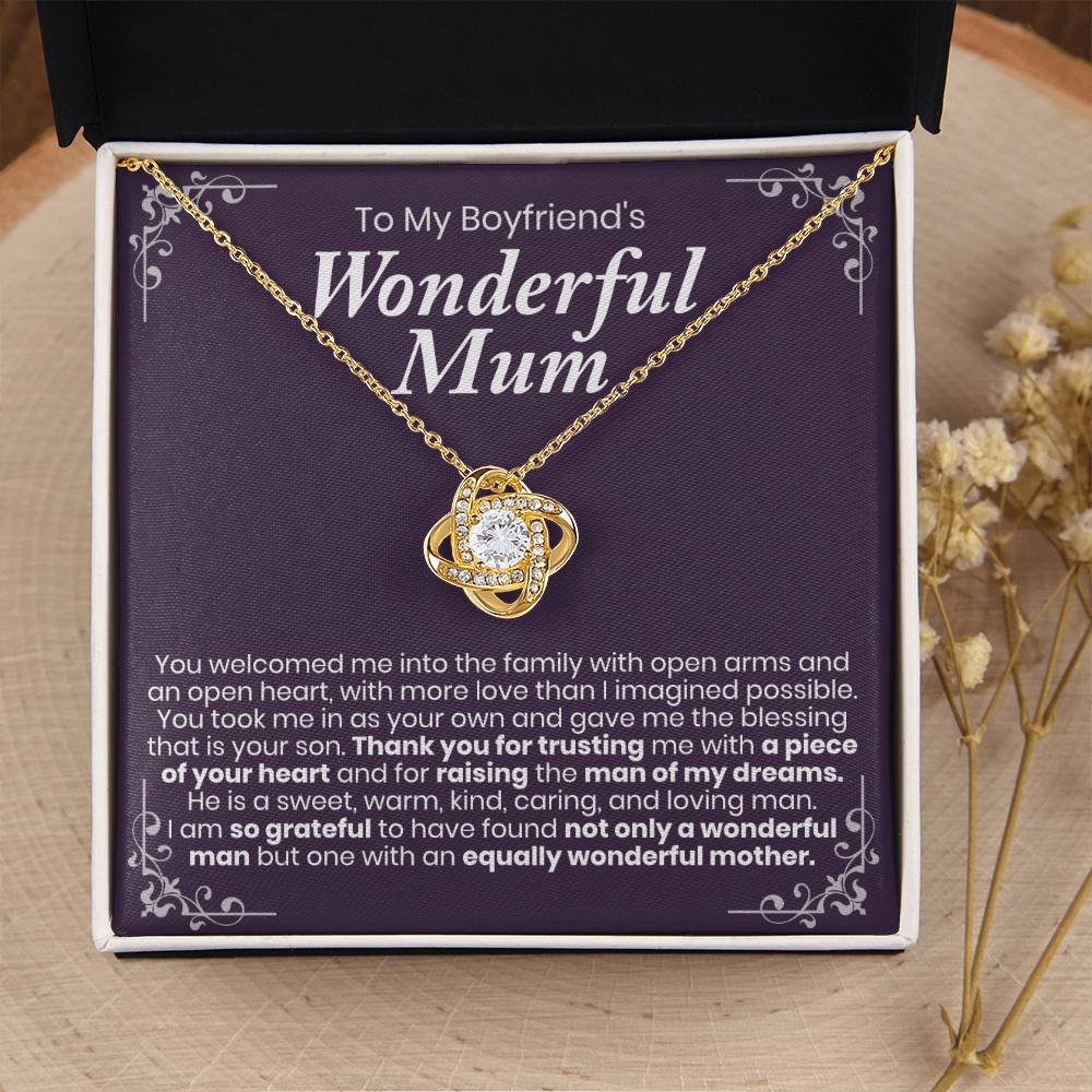 To My Boyfriend's Wonderful Mum - The Love Knot Necklace 1 Love Knot Necklace
