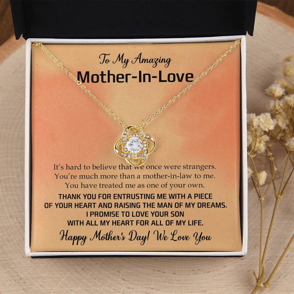 To My Mother-In-Law Love Knot Necklace Love Knot Necklace