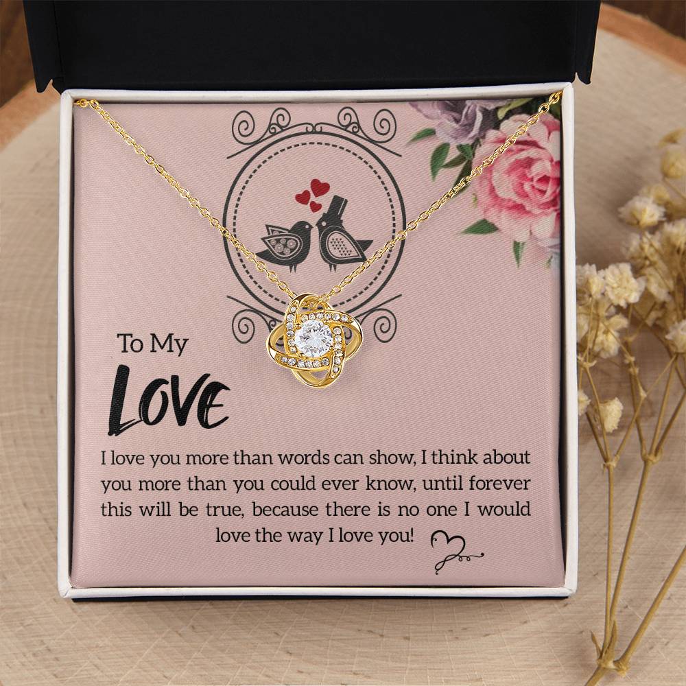 To My Girlfriend Necklace For Girlfriend Girlfriend Jewelry Girlfriend Gift Anniversary Gift For Girlfriend Love Knot Necklace