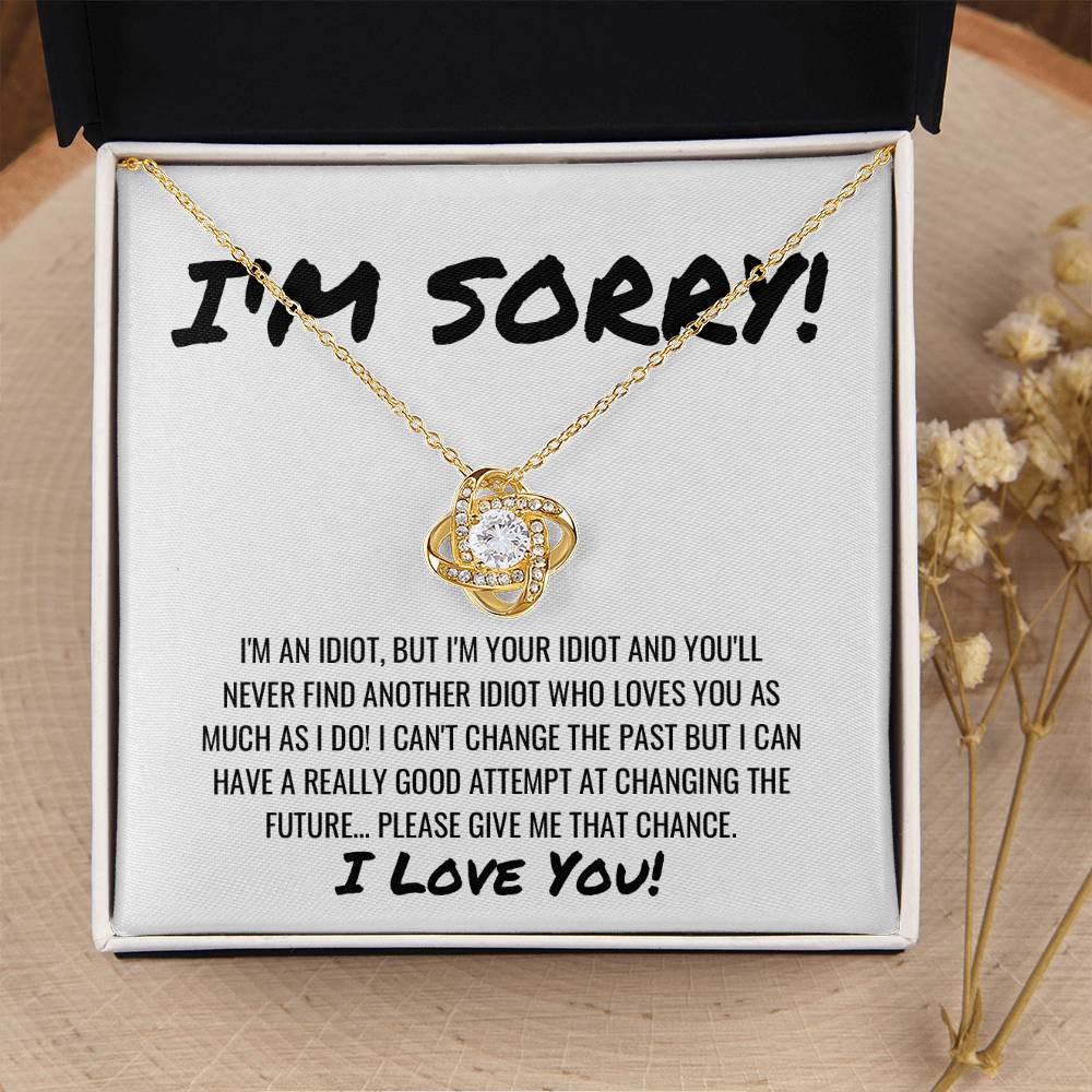 Sorry Apology Necklace 9 Love Knot Necklace
