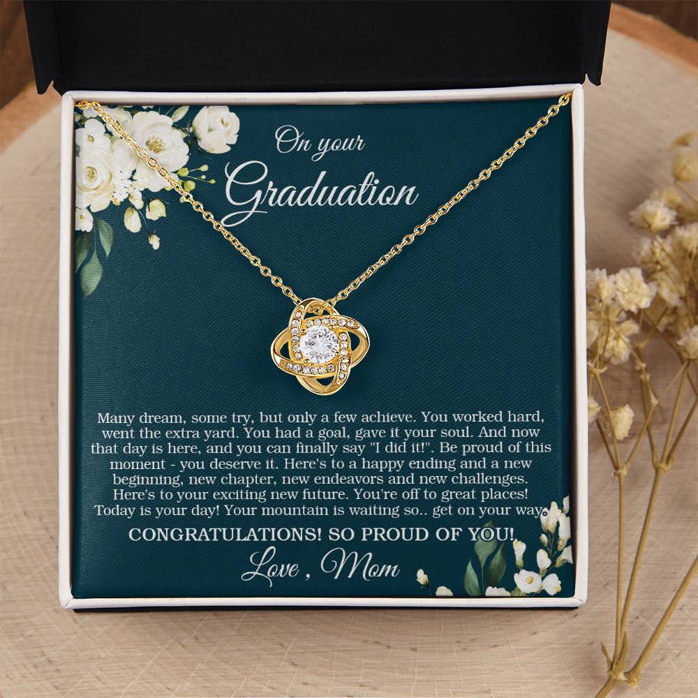 Graduation Gift For Daughter High School College Graduation Class Of 2022 Love Knot Necklace