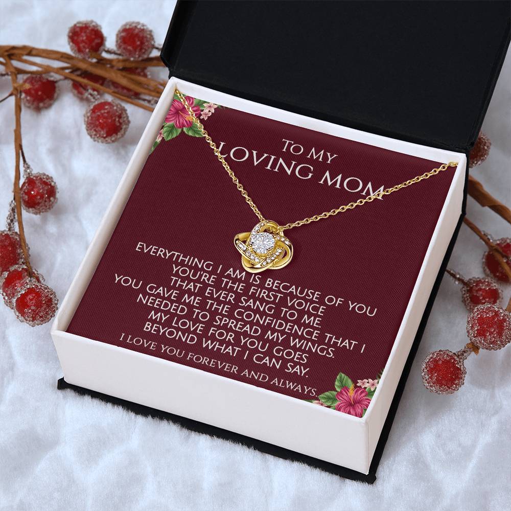 To My Loving Mom Necklace Love Knot Necklace
