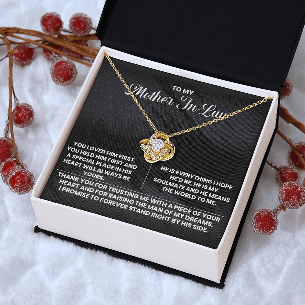 To My Mother-In-Law Thank You The Love Knot Necklace Love Knot Necklace