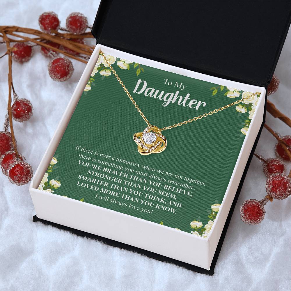 To My Daughter Necklace Gift From Mom Mothers Day Gift For Daughter From Mother Sentimental Jewelry Gifts For Daughter From Mom 6 Love Knot Necklace