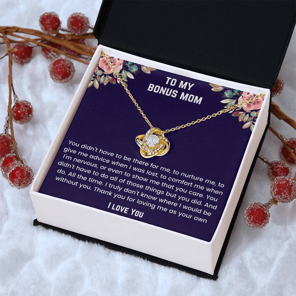 Bonus Mom - You Didn't Have To Be Love Knot Necklace