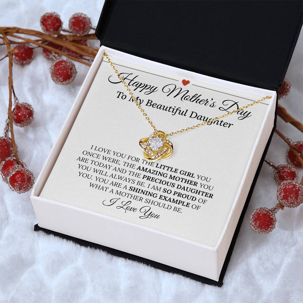 Heartfelt Mother's Day Gift For Daughter 3 Love Knot Necklace