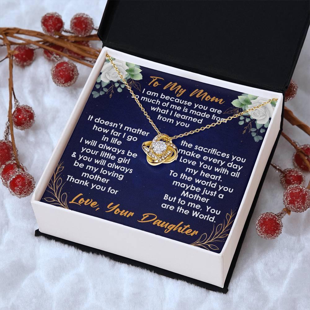 Necklace Gift For Mom From Daughter Love Knot Necklace