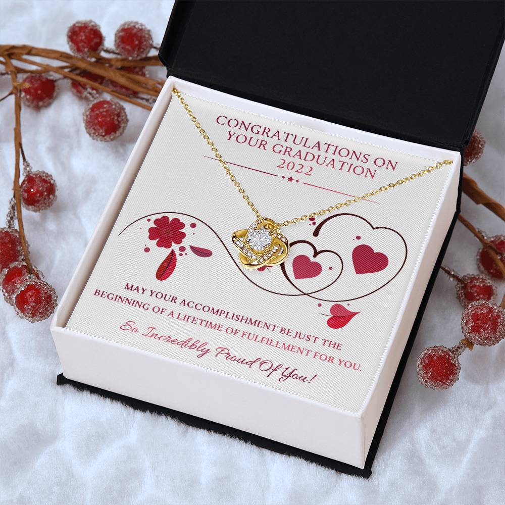 Class Of 2022 Gift Necklace For Daughter Graduation Necklace For Granddaughter Graduation Gifts F Love Knot Necklace