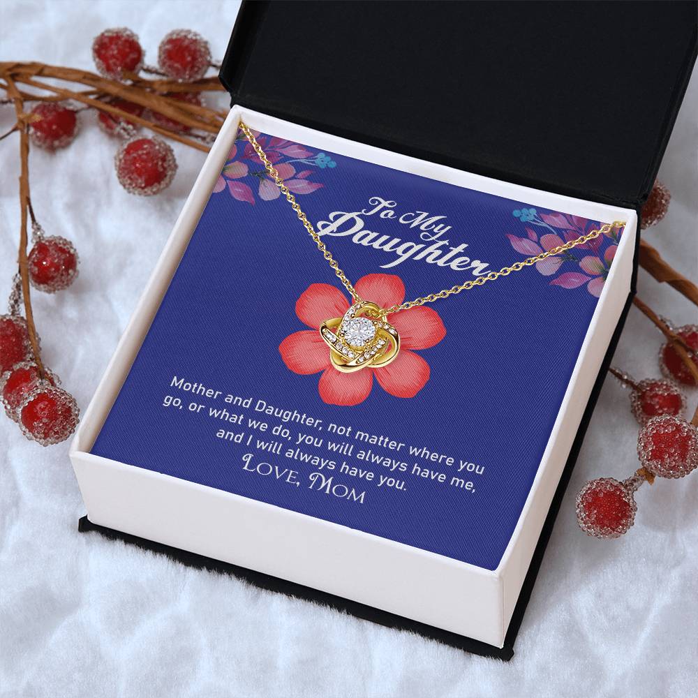 Daughter Necklace From Mother Daughter Gift From Mom To My Daughter Daughters Birthday Unique Grown Up Daughter Gift Jewelry Necklace Love Knot Necklace