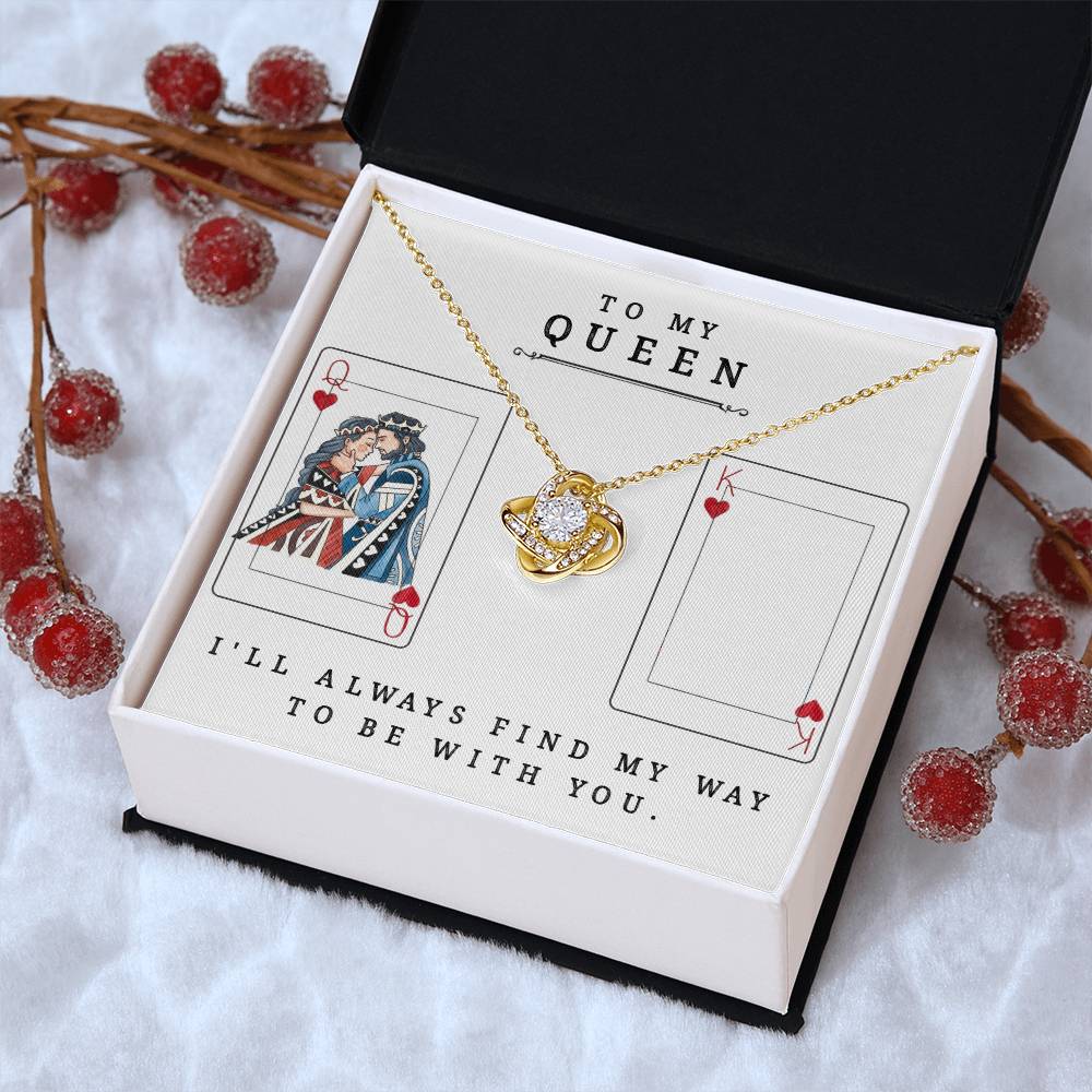 I'll Always Find My Way To Be With Love Knot Necklace