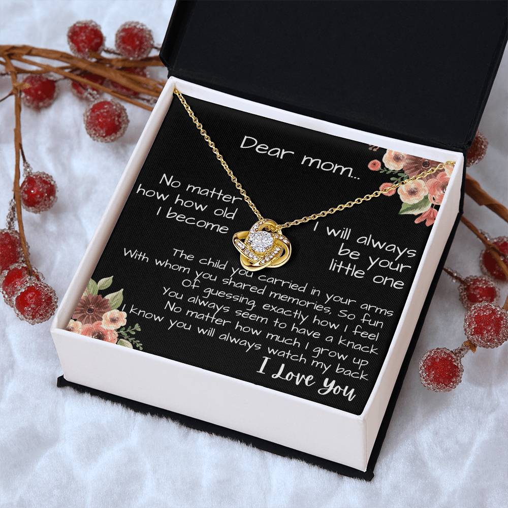 To My Mom Necklace Unique Gift From Daughter Or Son Mom Birthday Mother's Day Gift Love Knot Necklace