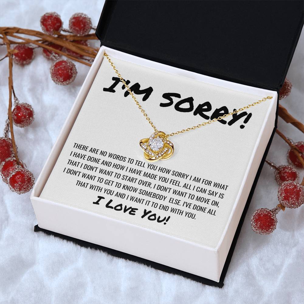 Heartfelt Apology Necklace Love Knot Necklace