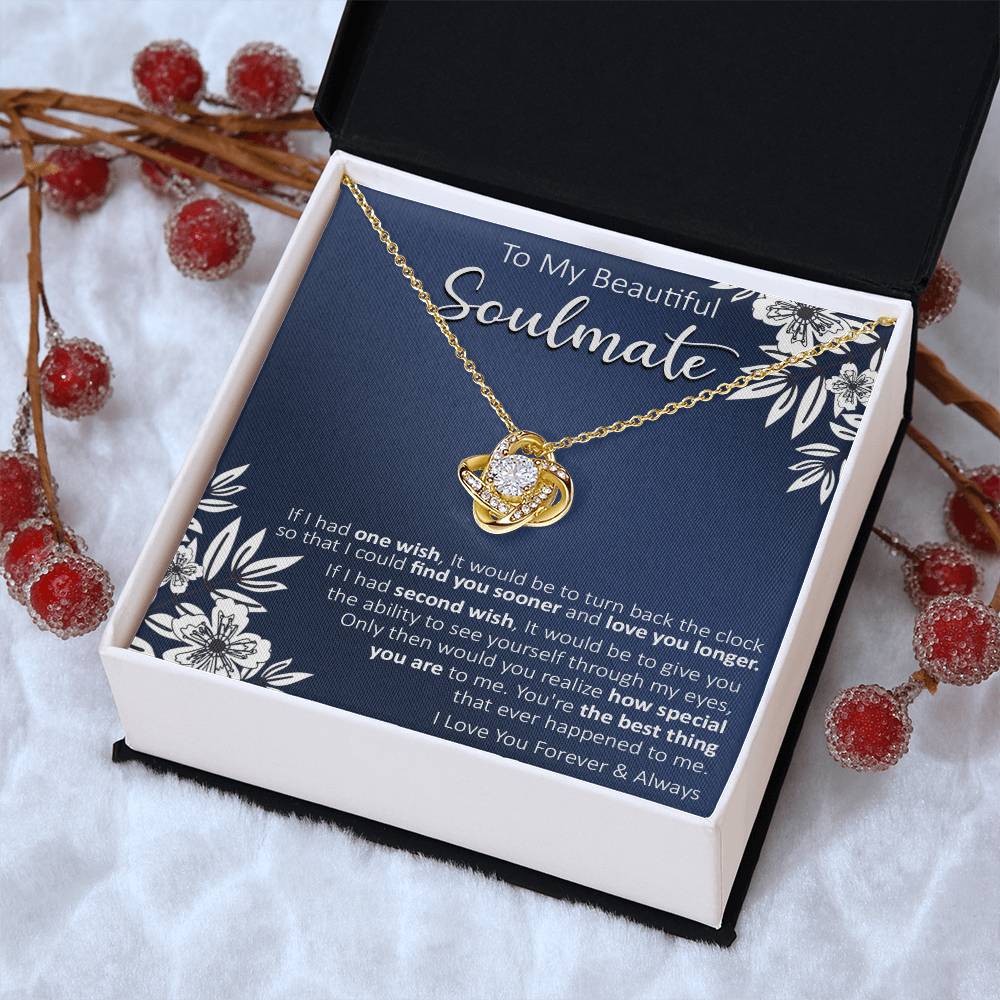 Gift For Your Soulmate - Love U Longer - Love Knot Love Knot Necklace