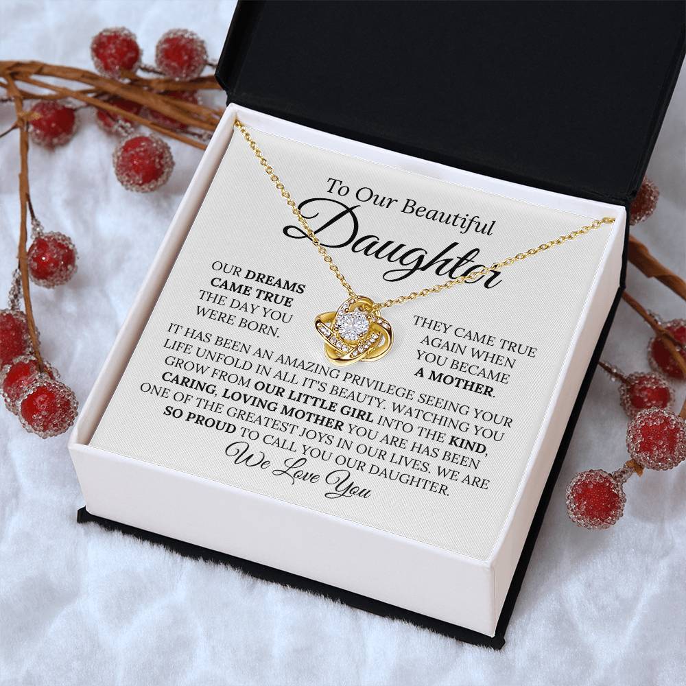 Heartfelt Mother's Day Gift For Daughter v5 Love Knot Necklace