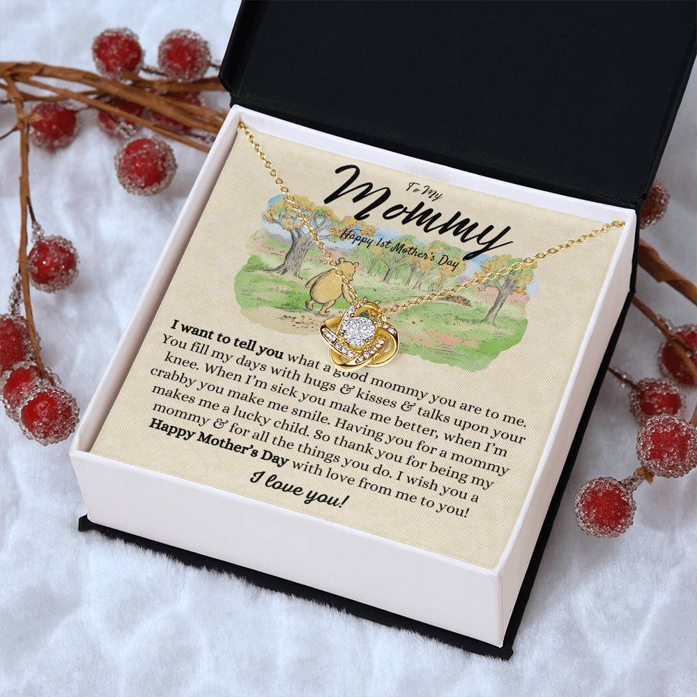 Mothers Day Gifts From Baby 1St Time Mothers Day Gift Mothers Day Necklace Gifts First Time Mom Mothers Day Gift From Baby Love Knot Necklace