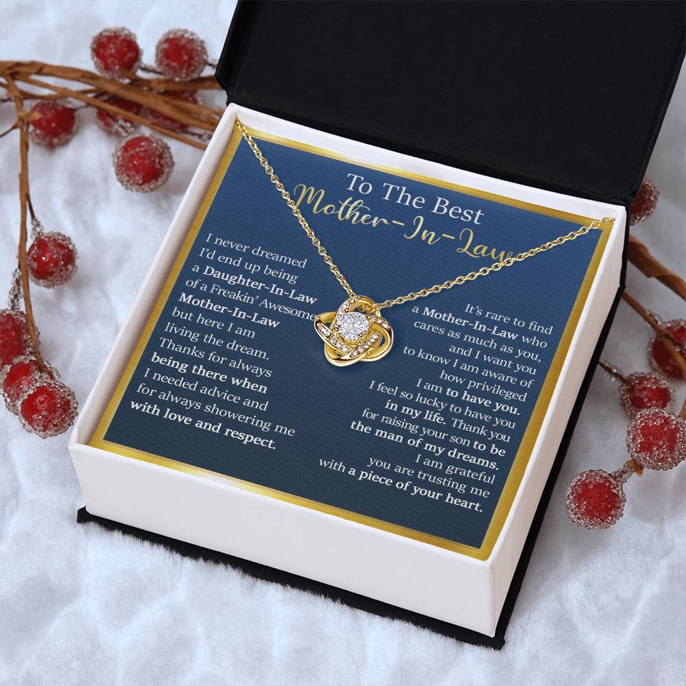 Gift For Mother-In-Law - Live The Dream - Love Knot Love Knot Necklace