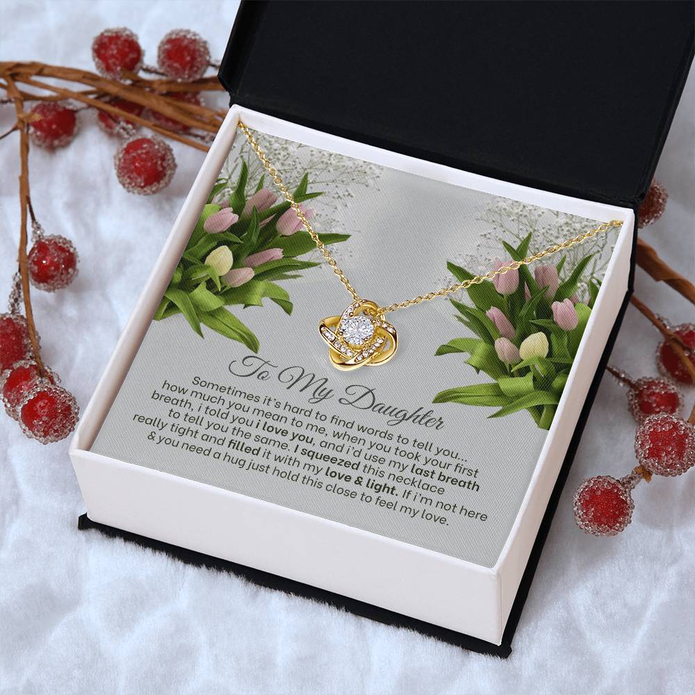 Love Knot Necklace For Daughter 3 Love Knot Necklace