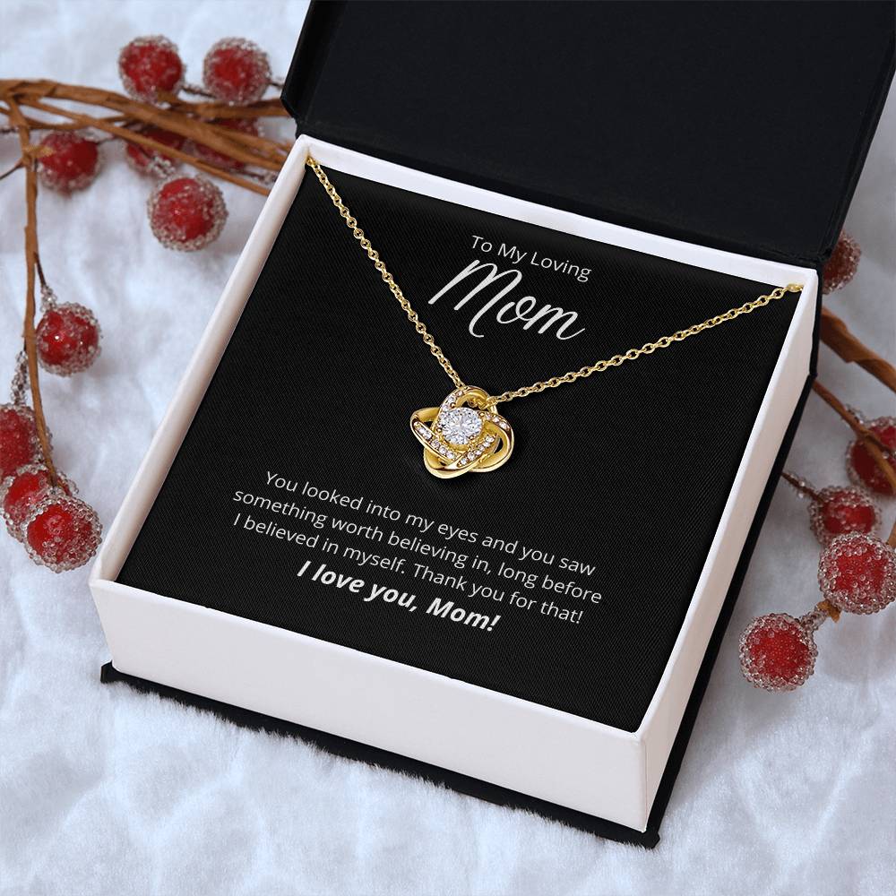 Thank You For Believing In Me ?? Love Knot Necklace