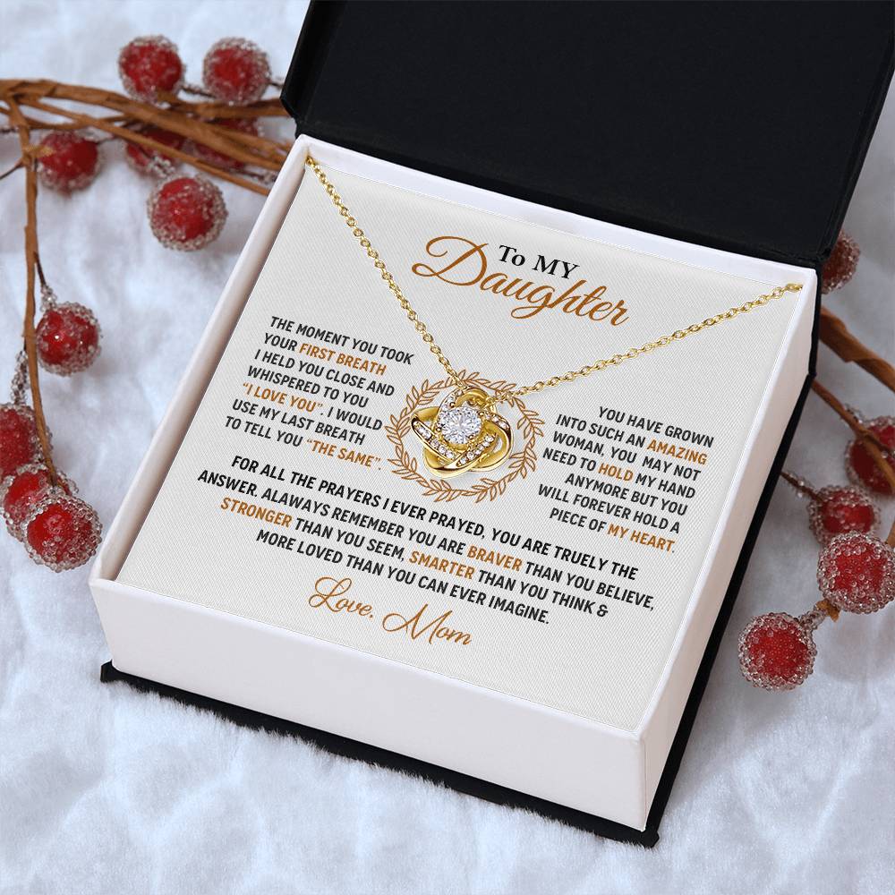 To My Daughter Love Knot Necklace?? Love Knot Necklace