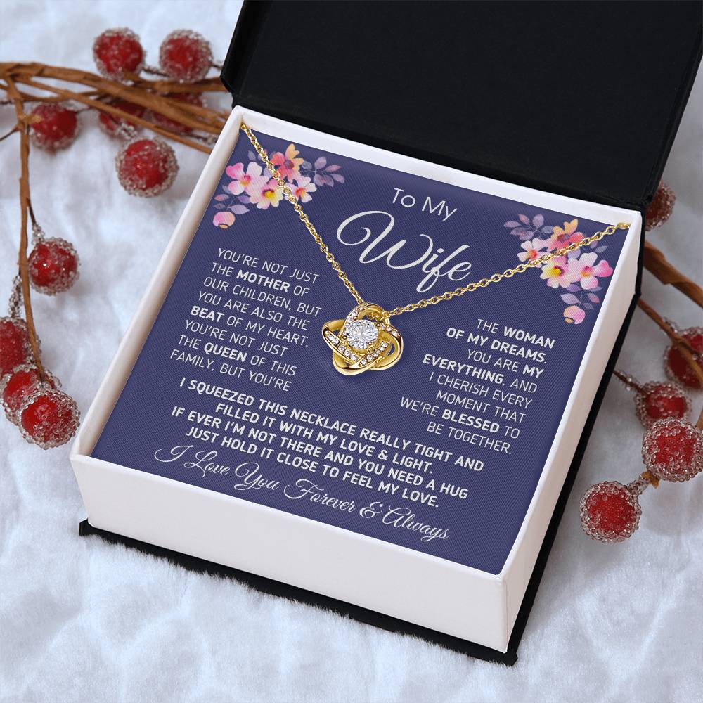 To My Wife Necklace Sentimental Gift For Wife From Husband Wife Birthday Anniversary Gift Love Knot Necklace