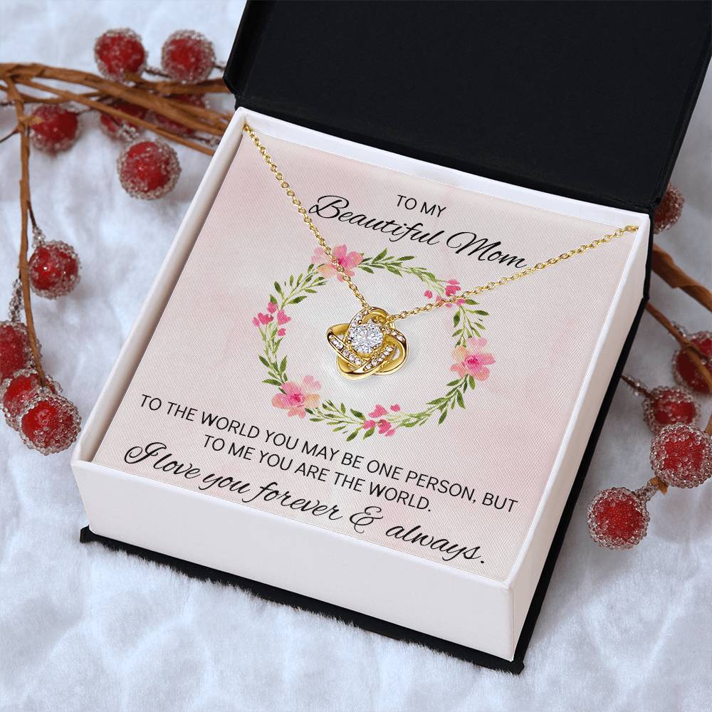 Mothers Day Gift Idea Mothers Day Necklaces For Mom From Daughter Mothers Day Gift From Daughter Gifts For Mom Birthday Gift From Son 2 Love Knot Necklace