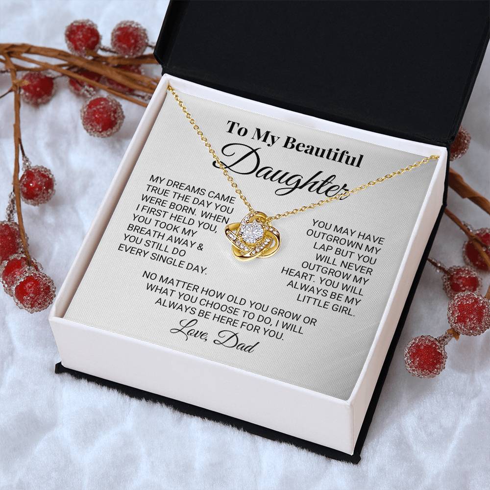 My Little Girl Daughter 1 Love Knot Necklace