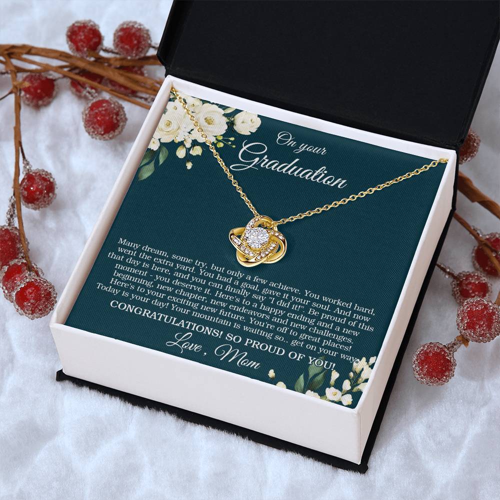 Graduation Gift For Daughter High School College Graduation Class Of 2022 Love Knot Necklace