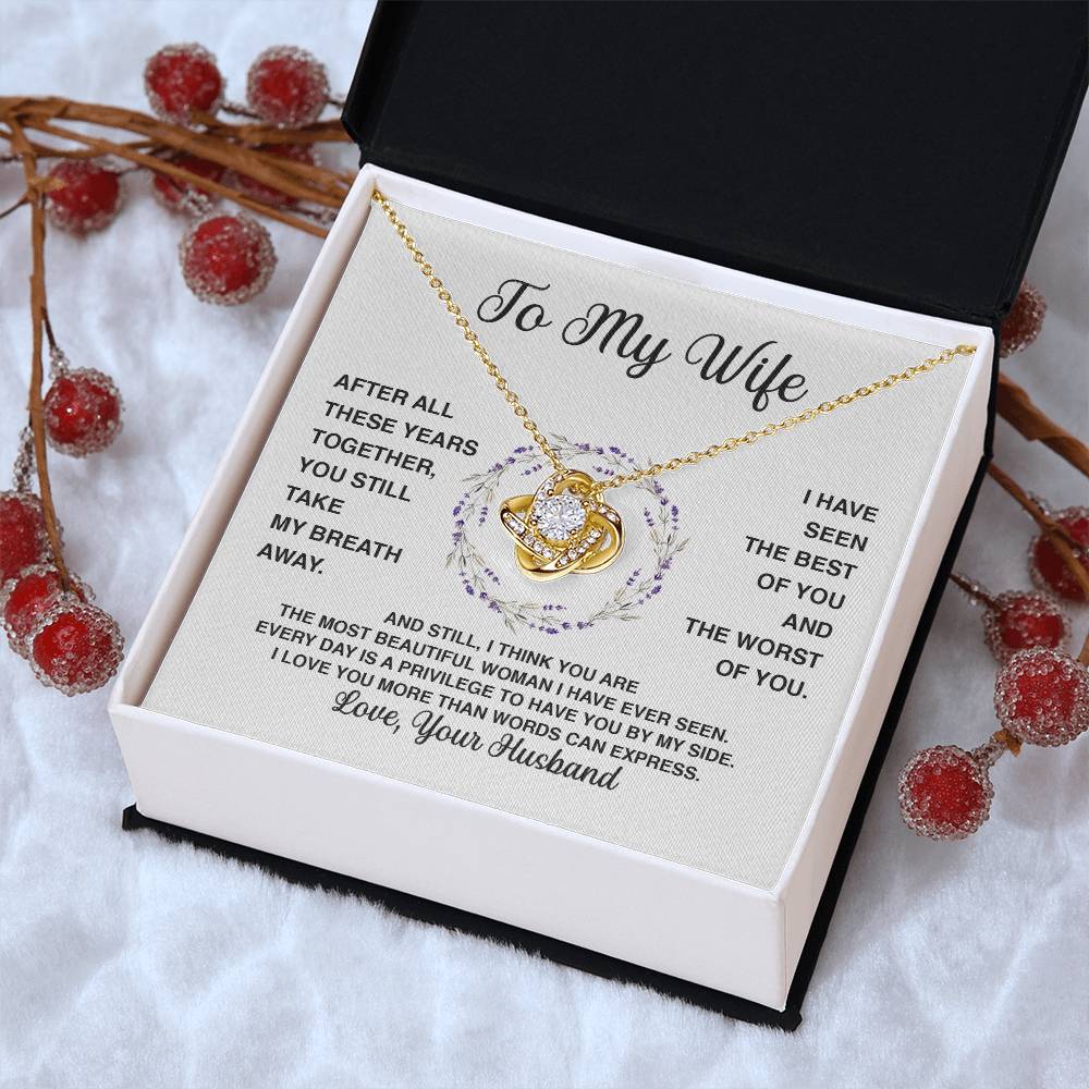 Delivery By Mother's Day Wf032 Gift Fo Love Knot Necklace