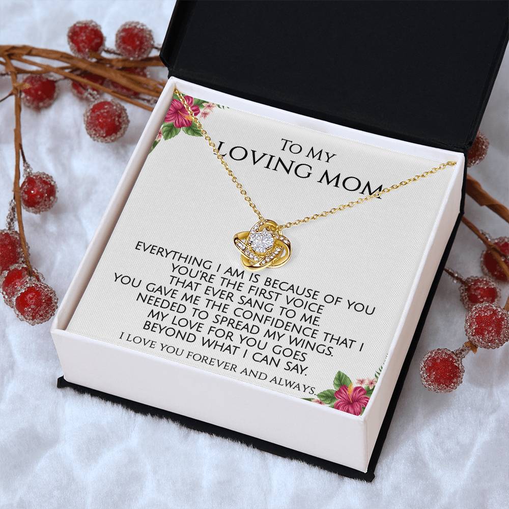 To My Loving Mom Necklace 1 Love Knot Necklace