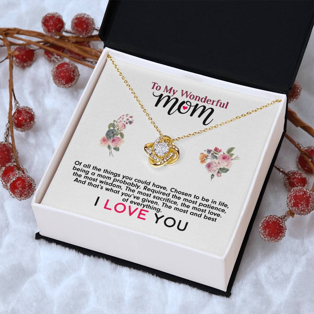 Gift For Mom - Love Knot Necklace 3 Love Knot Necklace