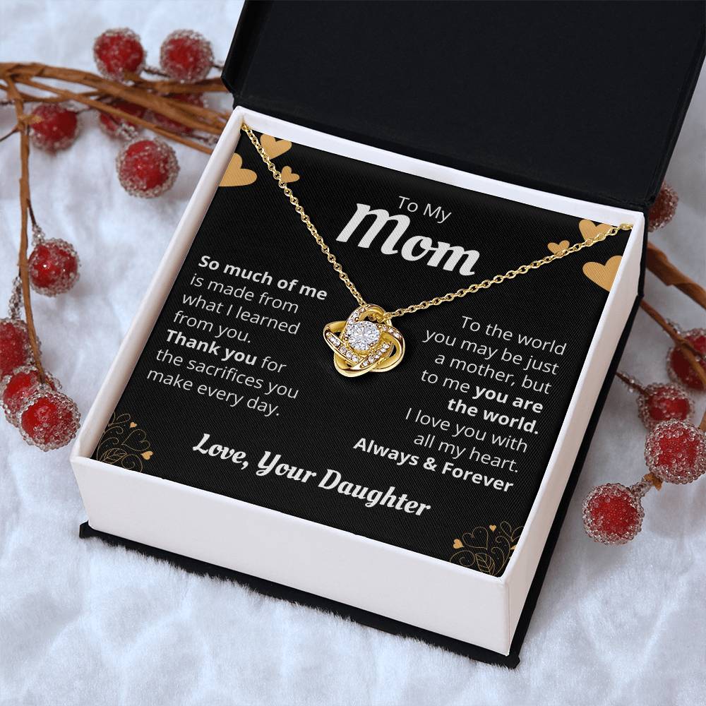 Mom - So Much Of Me - The Love Knot Necklace 1 Love Knot Necklace