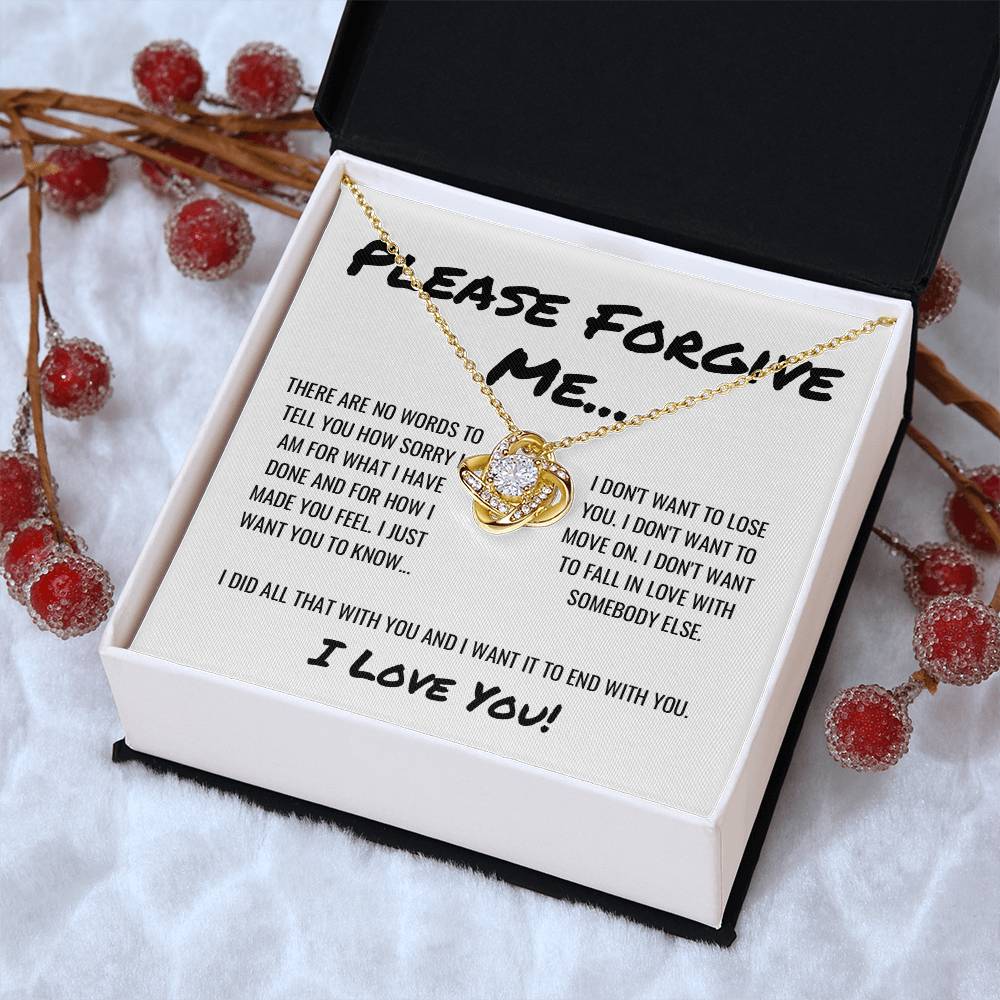 Forgive Me Apology Ne Love Knot Necklace