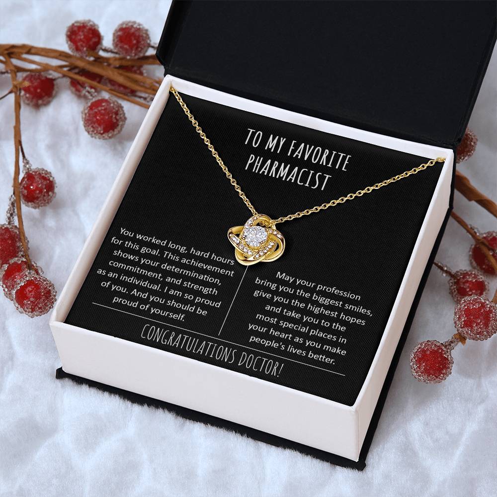 Pharmacist Graduation Gift Doctor Of Pharmacy Gift Pharmacist Doctorate Gift New Phar Love Knot Necklace