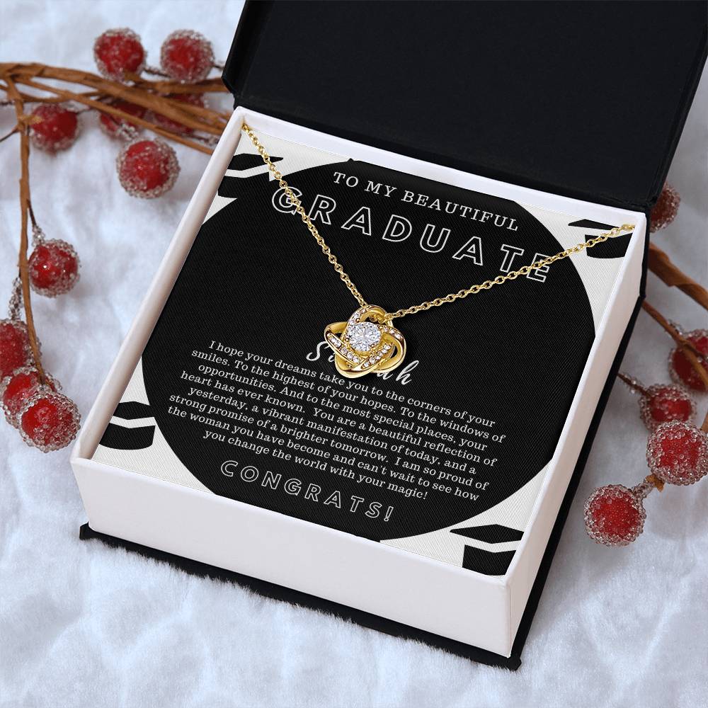Graduation Gift For Best Friend Class Of 2022 Love Knot Necklace