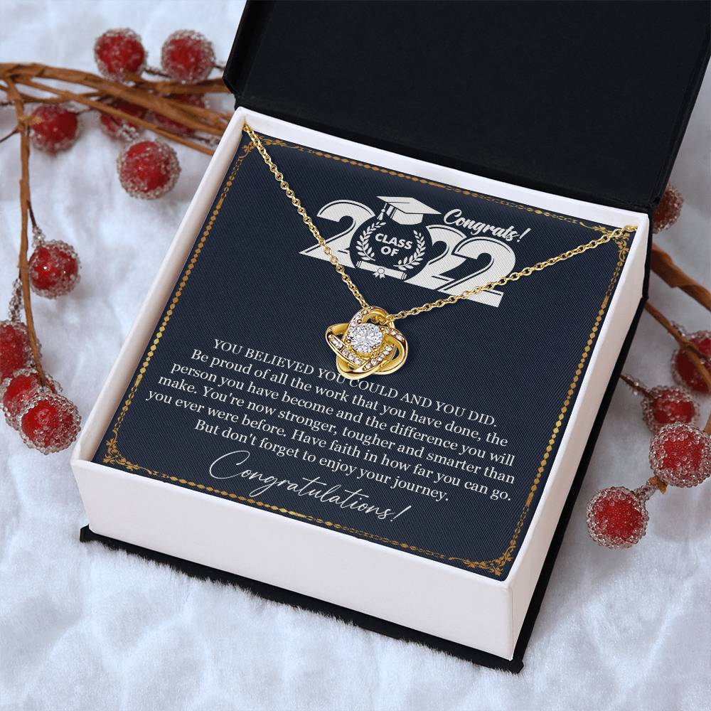 Graduation Gift Necklace Graduation Gift For Her College Graduation Gift For Her High School Senior Graduation Class Of 2022 Love Knot Necklace