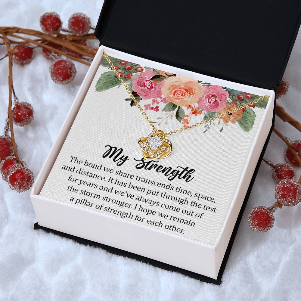Long Distance Relationship Gift Gift For Girlfriend 1 Year Anniversary Gift For Girlfriend Necklace Jewelry With Message Card Love Knot Necklace
