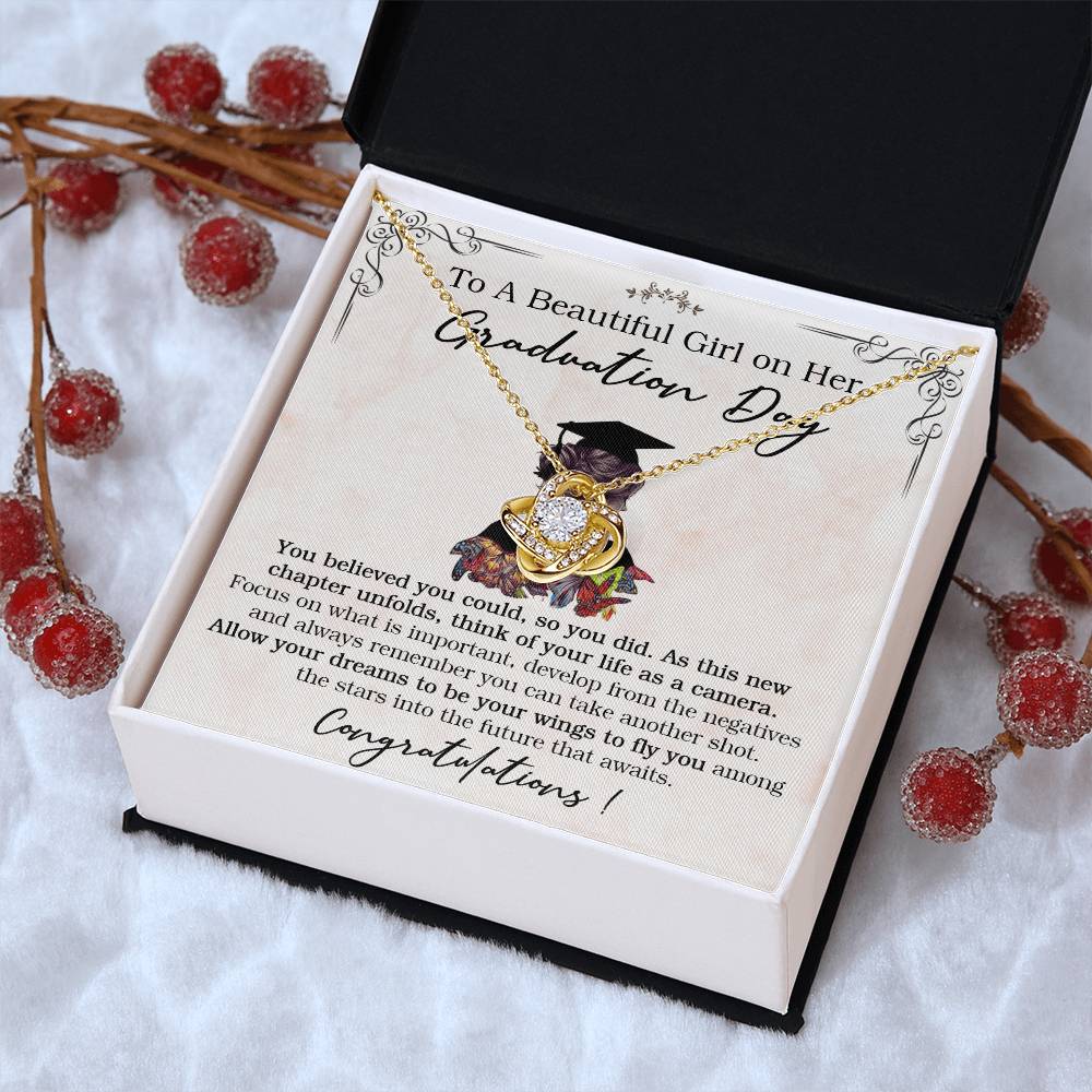 Graduation Gift For Her High School College Graduation Daughter Graduation Jewelry Gift Love Knot Necklace