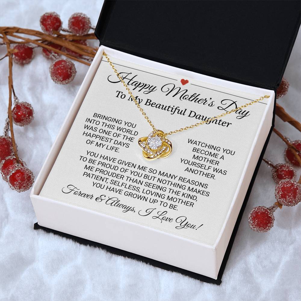 Mother's Day Gift For Daughter 2 Love Knot Necklace