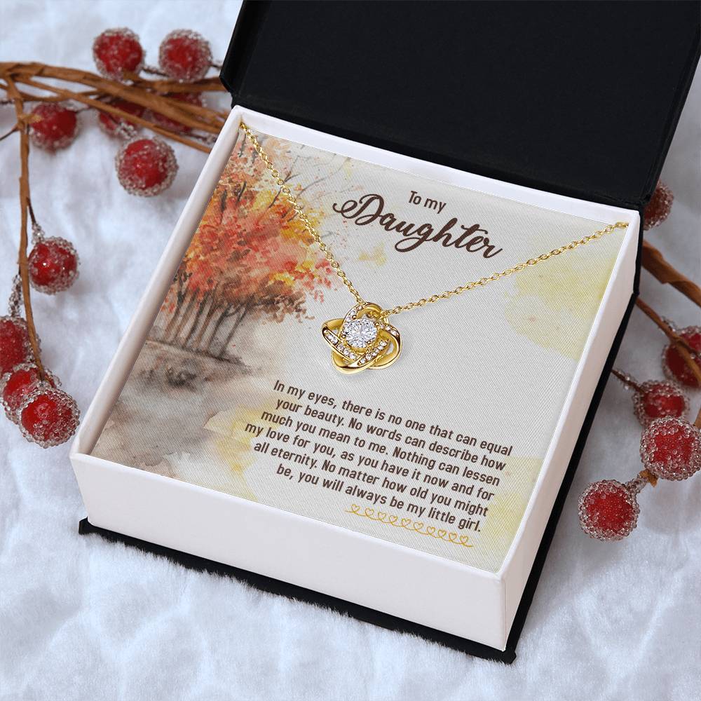 Love You Daughter Love Knot Necklace