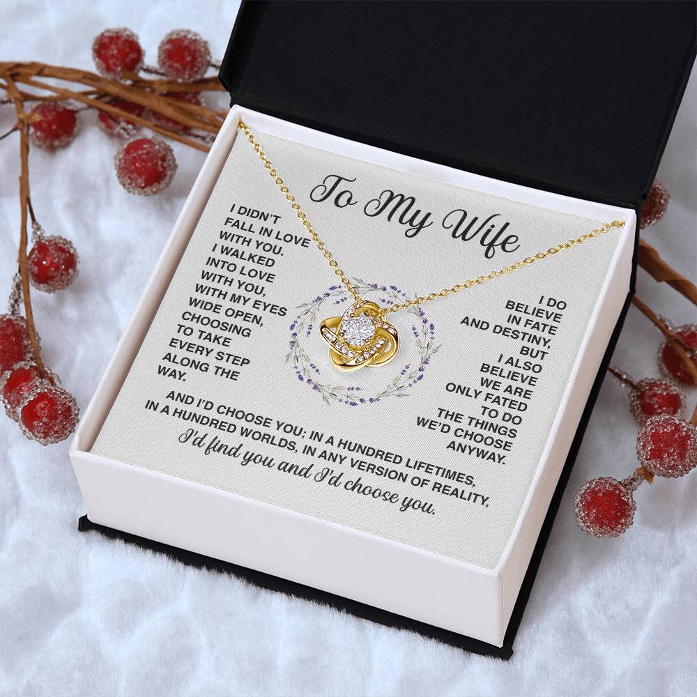 Delivery By Mother's Day Wf031 Gift Fo Love Knot Necklace