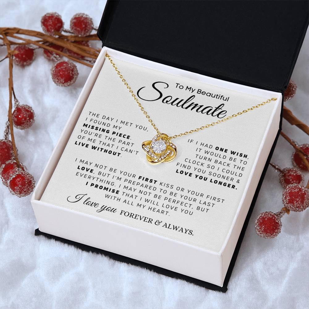 Soulmate - Missing Piece - - Love Knot Necklace