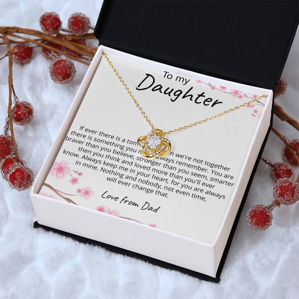 To My Daughter - Love Knot Necklace