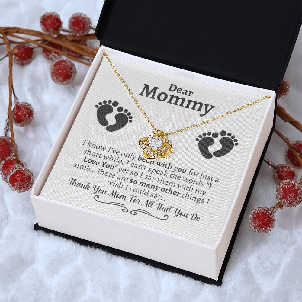 Mom Gift From Baby Gift For New Moms After Birth Birthday Gift From Baby To Mom Gift For Mom From Baby Boy Or Baby Girl Love Knot Necklace