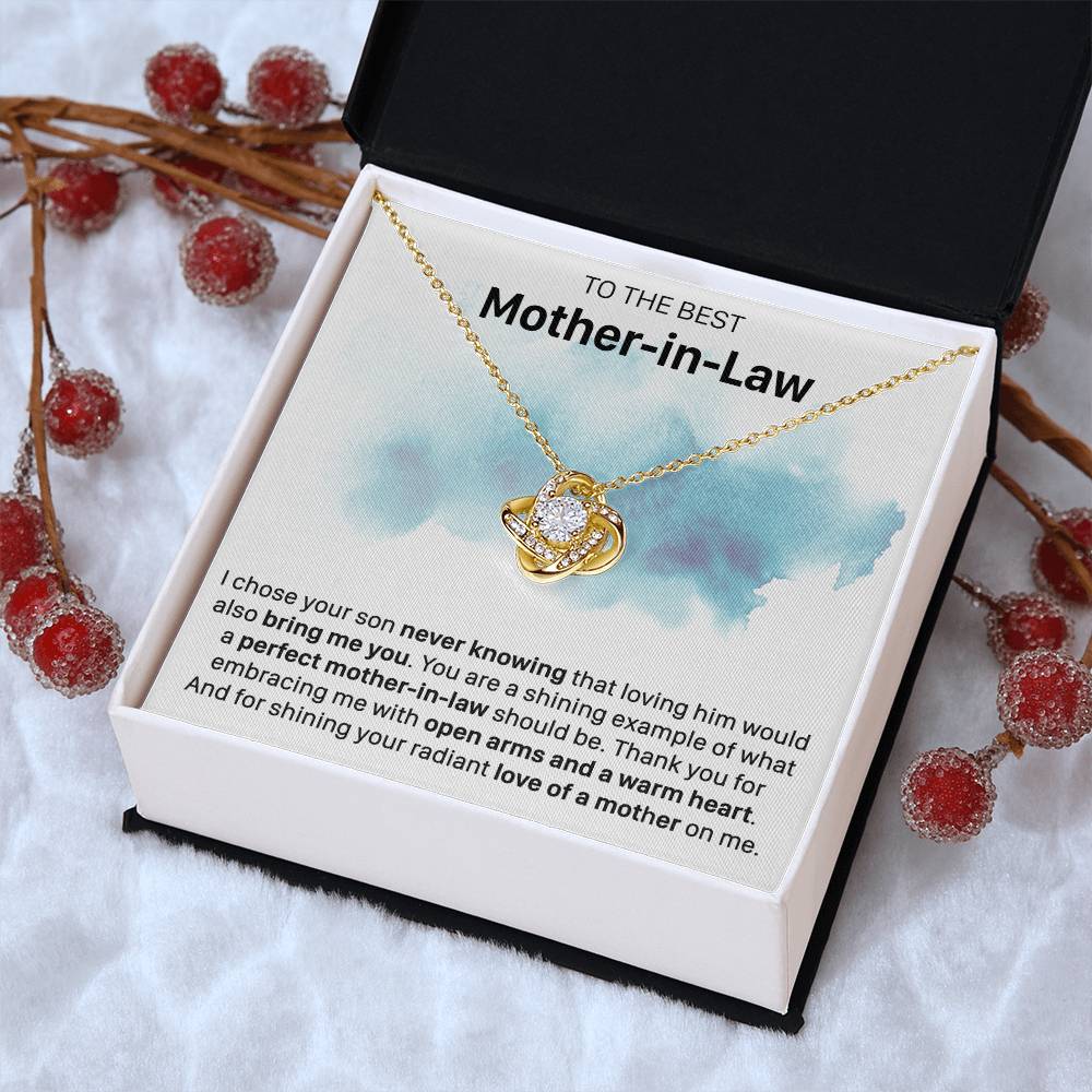 Gift For Mother-In-Law Never Knowing Shining Example Love Knot Necklace Love Knot Necklace