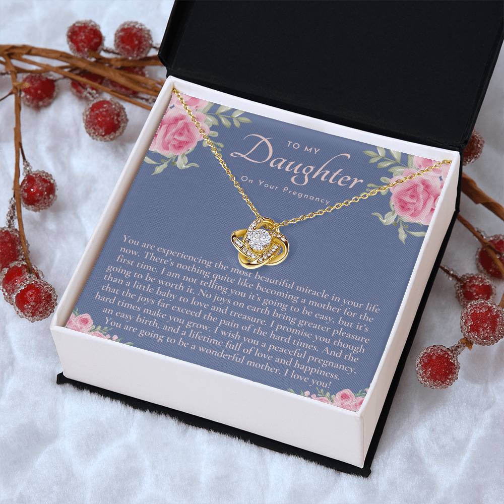 Pregnancy Gift For Daughter Baby Shower Gift Mom To Be Gift Expecting Mom Gift Pregnant Daughter Gift From Mom Love Knot Necklace
