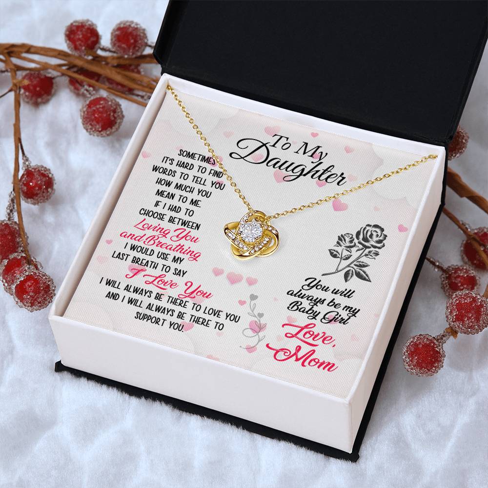 To My Daughter Amazing Gift Daughter Gift From Mom Anniversary Lovingly Mom Birthday Gift Daughter Graduation Gift Gro Love Knot Necklace