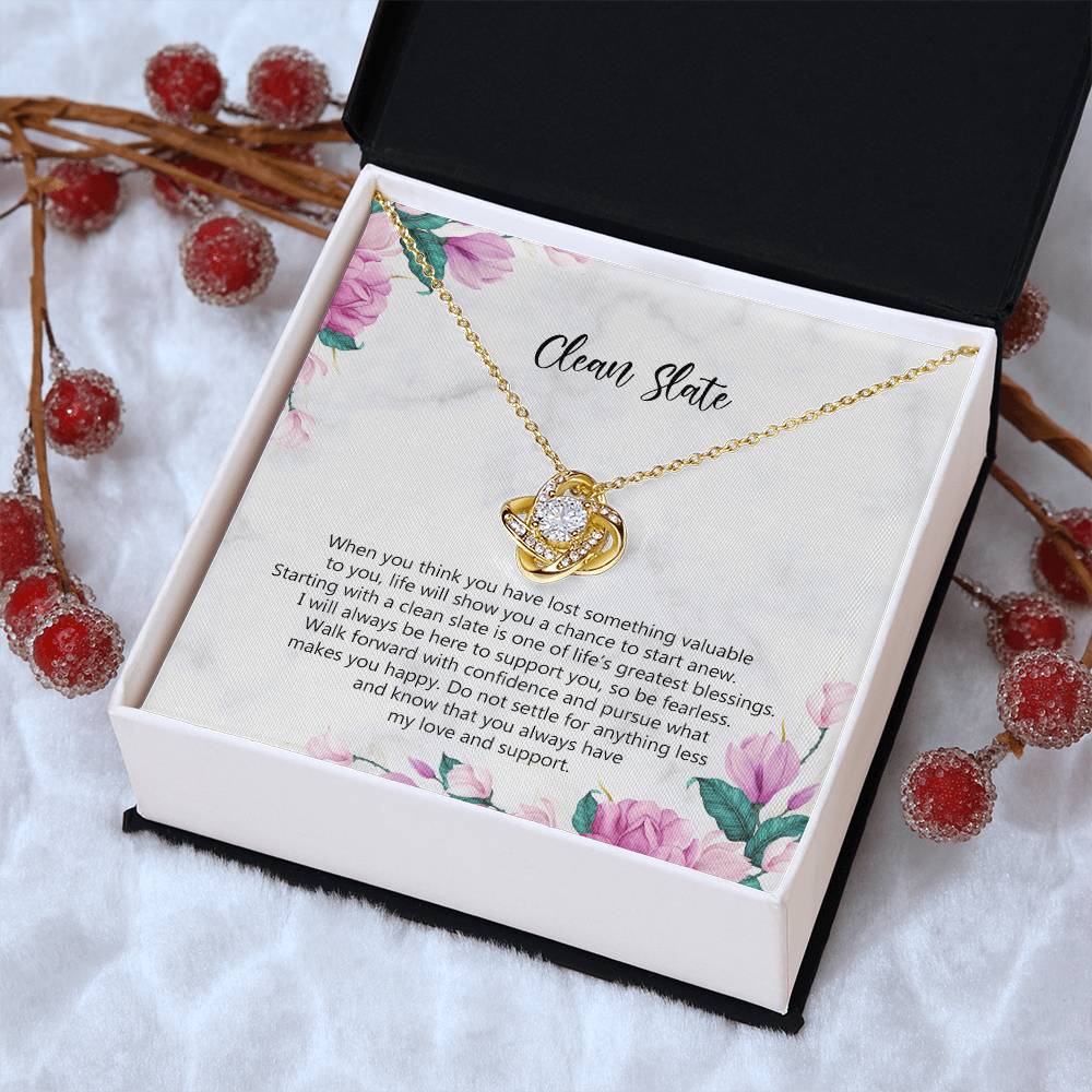 Starting Over Gift Breakup Necklace Divorcee Gift Idea New Beginnings Gift Cheer Up Gift Bad Breakup Gift Newly Single Gift Love Knot Necklace